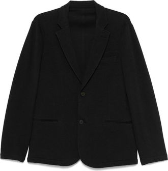 Emporio Armani Jassen, Heren, Blauw, M, Katoen, Katoenen Stretch Jas met Knopen en Zakken