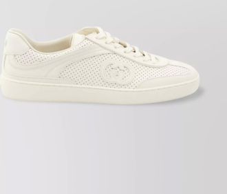 Gucci sneakers leather perforated inserts