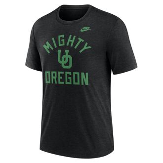 Nike Oregon Legacy Mantra Nike Mens College T-Shirt in Black | NJFD665AUOV-1MJ