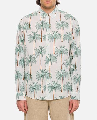 Jacquemus White Palm Printed Shirt