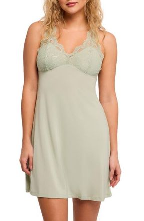 Fleur't Belle Epoque Lace Chemise in Fern at Nordstrom, Size Small