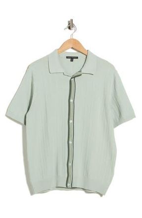 Robert Barakett Beaufort Short Sleeve Knit Cardigan in Aqua Green at Nordstrom Rack, Size Xx-Large