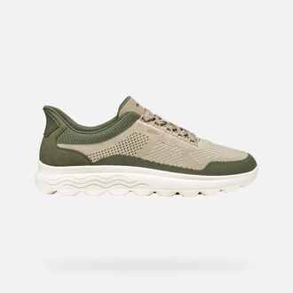 Geox Scarpe Spherica Plus Uomo Verde Oliva/beige