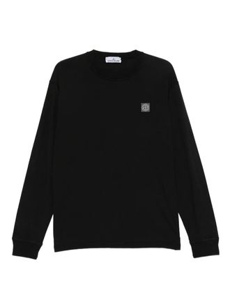 Stone Island T-shirt con applicazione Compass - Nero