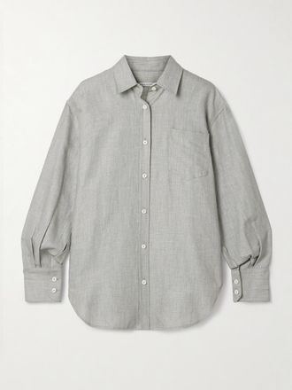 Maria McManus Camicia In Twill Di Misto Lino, Cotone E Lana - Grigio