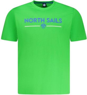North Sails Mens Graphic Tee Short Sleeve Crew Neck - Lime Green Cotton - Size X-Large