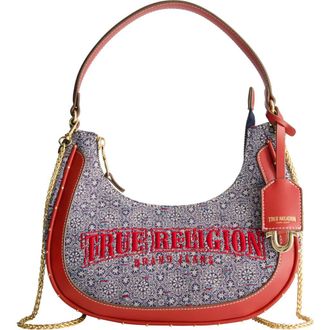 True Religion Logo Small Hobo Bag in Red at Nordstrom Rack