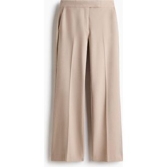 H&M Flared Trousers in Light Beige at Nordstrom, Size 16