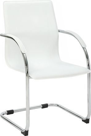 Clp Silla Cantilever Noeleen De Piel Sintetica Blanco