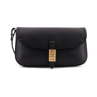 Pinko Saddle Flat Medium Schoudertas - Dames - Schoudertassen - Zwart - ONE Size - Katoen - Tassen