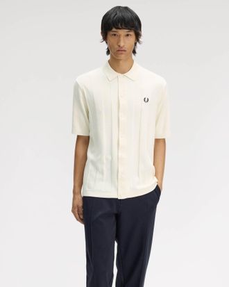 Fred Perry Mens Polo Shirt in Ivory Cotton - Size X-Large