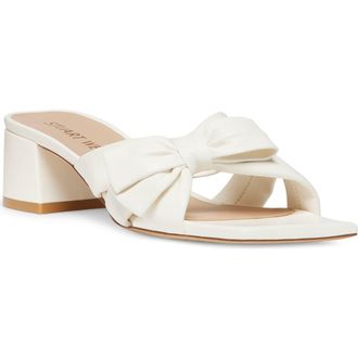 Stuart Weitzman Sofia Bow Sandal in Cream Leather at Nordstrom Rack, Size 7