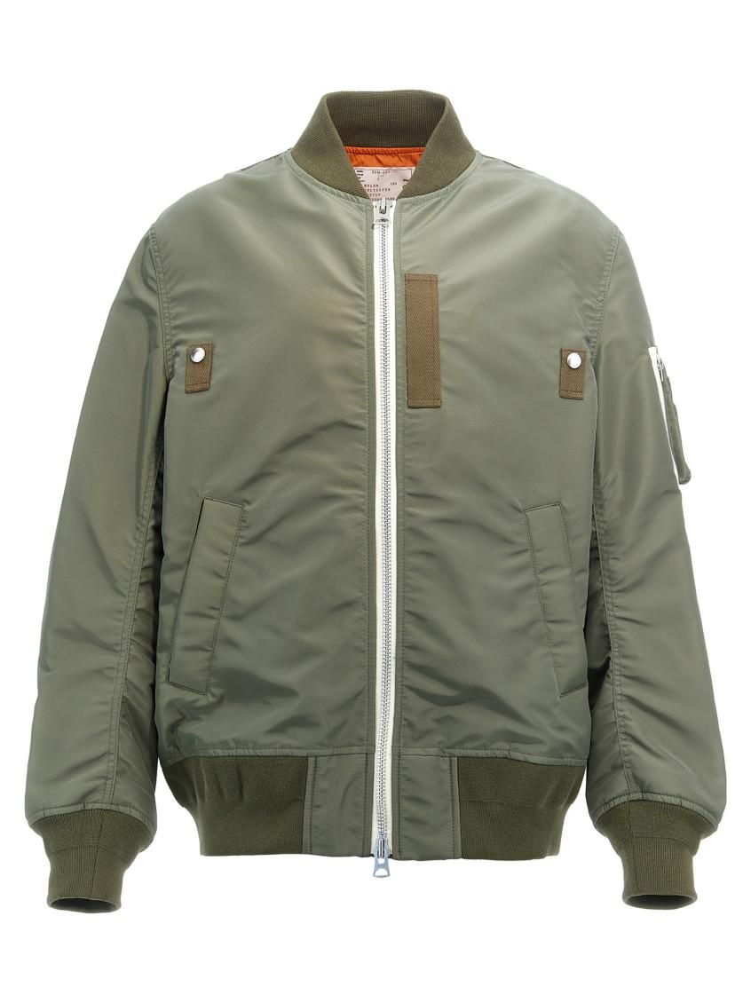 【関税&送料込】Sacai Army Green Nylon Bomber Jacket Sacai Army Green Nylon Bomber Jacket | ModeSens