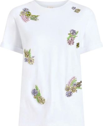 Cinq à Sept T-shirt con strass - Bianco