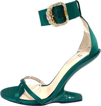 N&deg;21 Groene Sandalen - N21 - Dames - Sandalen met hakken - Groen - 36 EU - Schoenen