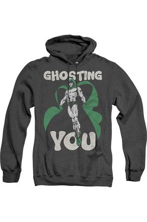 Gildan Justice League of America Ghosting Adult Heather Hoodie / Hooded Sweatshirt
