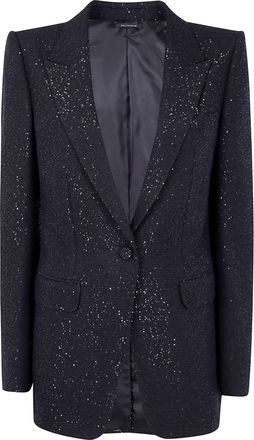 Tom Ford Sequined Wool Blend Crepe Single Breasted Jacket