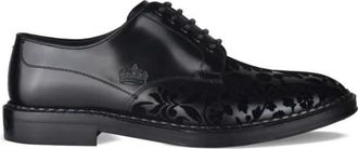 Dolce & Gabbana Baroque Derby - Heren - Nette schoenen - Zwart - 41 EU - Leer - Schoenen