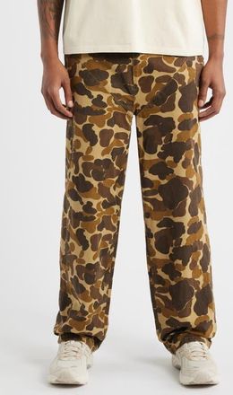 Rta Rey Straight Leg Camo Pants in Military Brown Camo at Nordstrom, Size 38