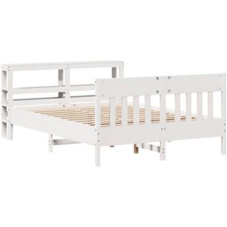 vidaXL Vidaxl - Estructura De Cama Sin Colch&oacute;n Madera De Pino Blanca 140x200 Cm