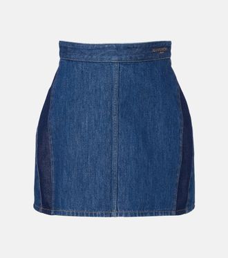 Givenchy Logo denim miniskirt
