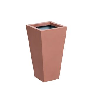 PRIMROSE Outdoor Zinc Flared Square Planter Copper Finish Plant Pot 116cm