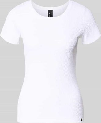 Marc Cain T-Shirt mit Label-Detail in Weiss, Gr&ouml;&szlig;e 34