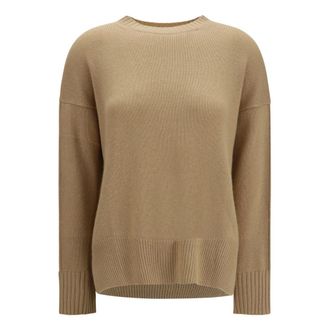 Allude Maglione Girocollo in Cashmere - - Knitwear - Donna - Beige - S