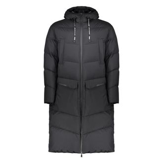 Herno Parkas, male, Black, Size: 3XL Waterproof Hooded Down Jacket with Multi-Pockets