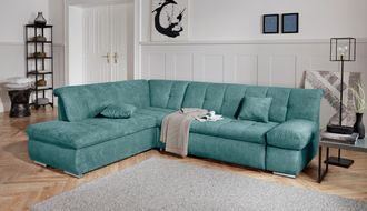 Domo Collection Ecksofa »Mona L-Form« wahlweise mit Bett- und Armlehnfunktion