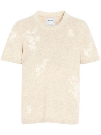 Barrie floral cashmere T-shirt - Neutrals