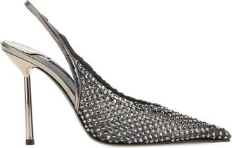 Le Silla Silver Embellished Gilda Pumps