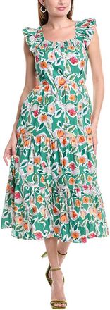English Factory Back Bow Floral Midi Dress