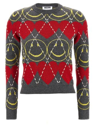 Moschino Multicolor Wool Womens Cardigan