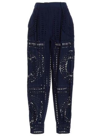 Alberta Ferretti Blue Cotton Casual Womens Pants