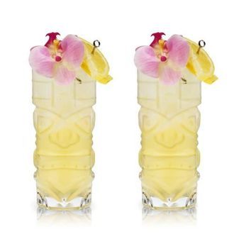 Viski Pacific Crystal Tiki Glasses Set of 2 in Clear at Nordstrom