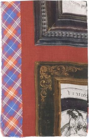 Faliero Sarti Accessoires, Dames, Veelkleurig, ONE Size, Kasjmier, Rectangulaire Sjaal van Modal en Kasjmier
