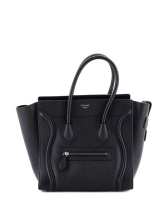 Celine Luggage Bag Grainy Leather Micro tote bag - Black