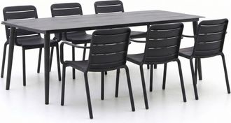 Forza Furniture Forza Narni/Sora 220cm dining tuinset 7-delig stapelbaar