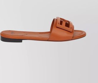 Fendi leather baguette slides