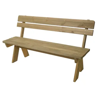 Hhg Hhg - Banco De Jard&iacute;n 483, Banco De Madera Banco De Parque, Calidad Gastron&oacute;mica, Madera Maciza 148cm, Natural