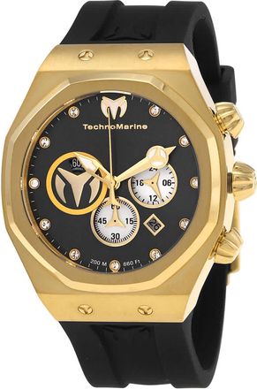 Technomarine Reef Chronograph Quartz Diamond Black Dial Mens Watch TM-520002