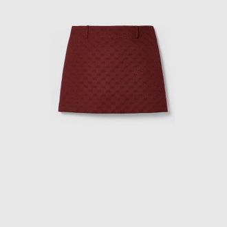 Gucci Original GG Canvas Mini Skirt, Bordeaux