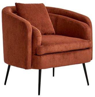 Nordlys Sill&oacute;n escandinavo 1 plaza en pana terracota