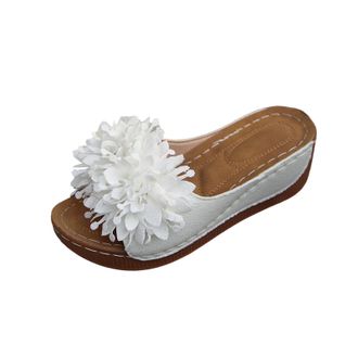 Generic Ladies Wedge Slippers Casual Open Toe Summer Sandals Stylish Comfortable Breathable Versatile Wide Fit Slip On Slippers Beach Leisure