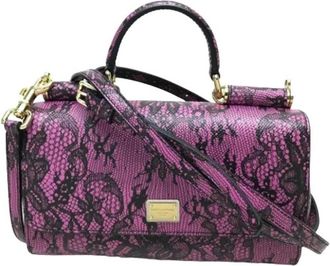 Dolce & Gabbana Pre-owned Handbag Pochette - Dames - Vintage Handtas - Paars - ONE Size - Leer - Vintage