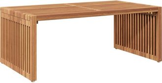 vidaXL Vidaxl - Mesa Lateral De Jard&iacute;n Apilable Manual Marr&oacute;n 90 X 50 X 36 Cm