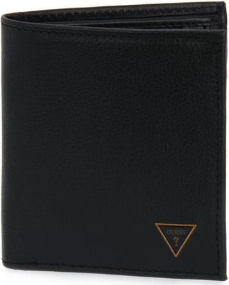 Guess Compacte Leren Portemonnee - Heren - Portefeuilles - Zwart - ONE Size - Leer - Accessoires