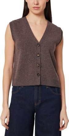 Habitual Sweater Vest In Chocolate Heather