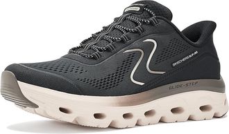 Skechers Glide Step Sole Hands Free Slip-Ins Womens Shoes Black Natural : 9.5 B - Medium, Textile